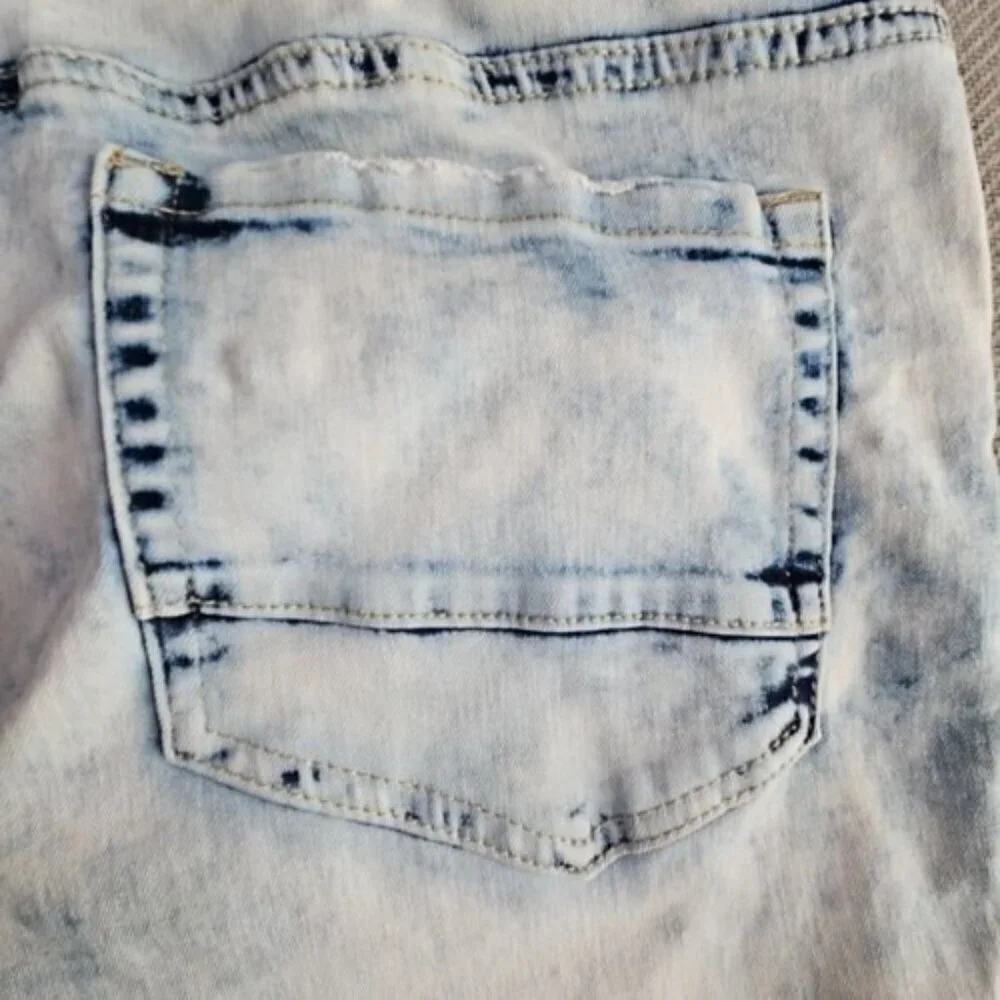 Rue21 Premium Jeans Men's‎ 32x32 Skinny Supreme Flex Distressed Racing Stripe